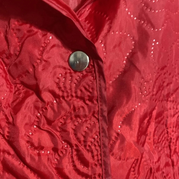 JG Hook Jacket Quilted Women Red Lightweight Lined Coat jacket size LARGE - Picture 6 of 15